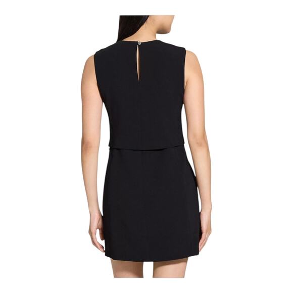 Theory Dress Crepe Sculpted Layer MiniDress black size 14 - Picture 8 of 8